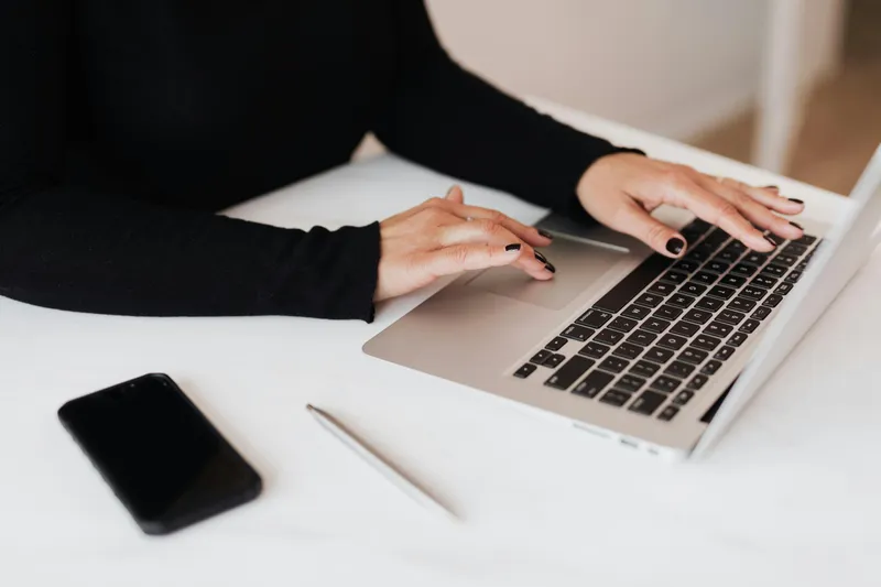 Laptop and phone